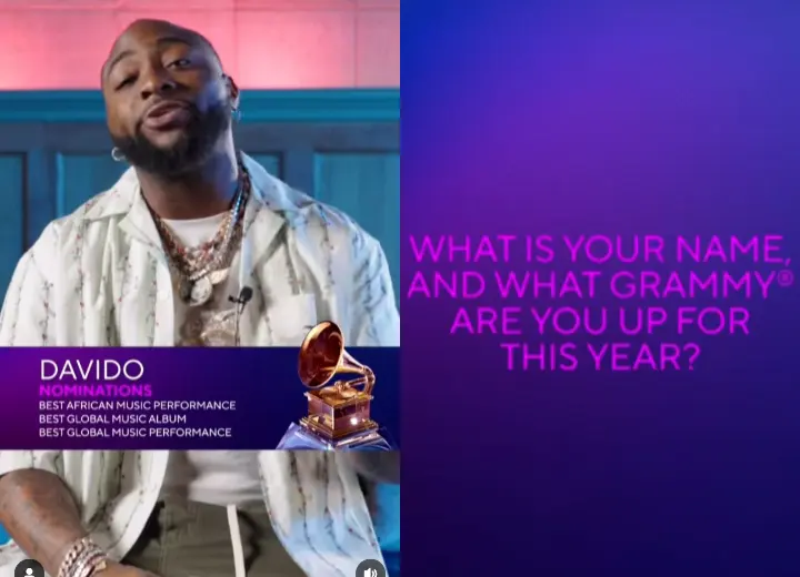 Davido Nominations Grammy