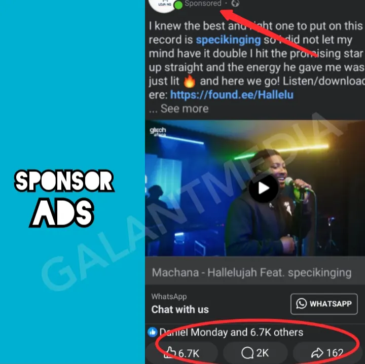 Sponsor ads promotion