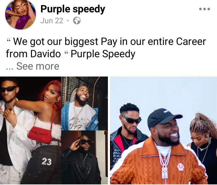 Purple Speedy and Davido