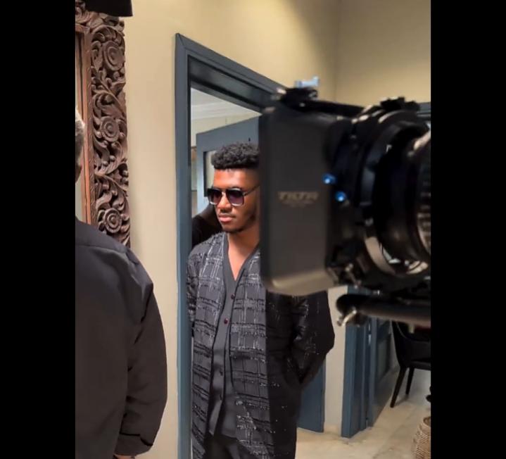 Chidi Dike movie set bts