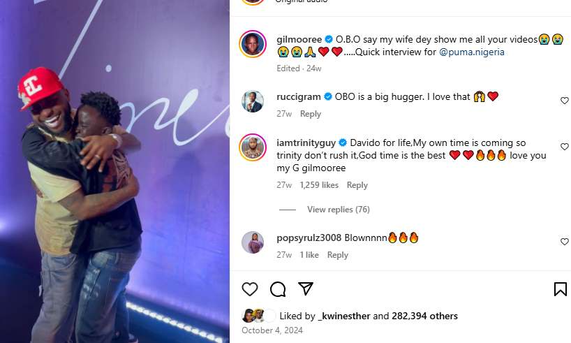 gilmore and davido instagram